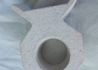 Alfa-heat | Refractory concrete brick - ceramic tube holder for an electric furnace